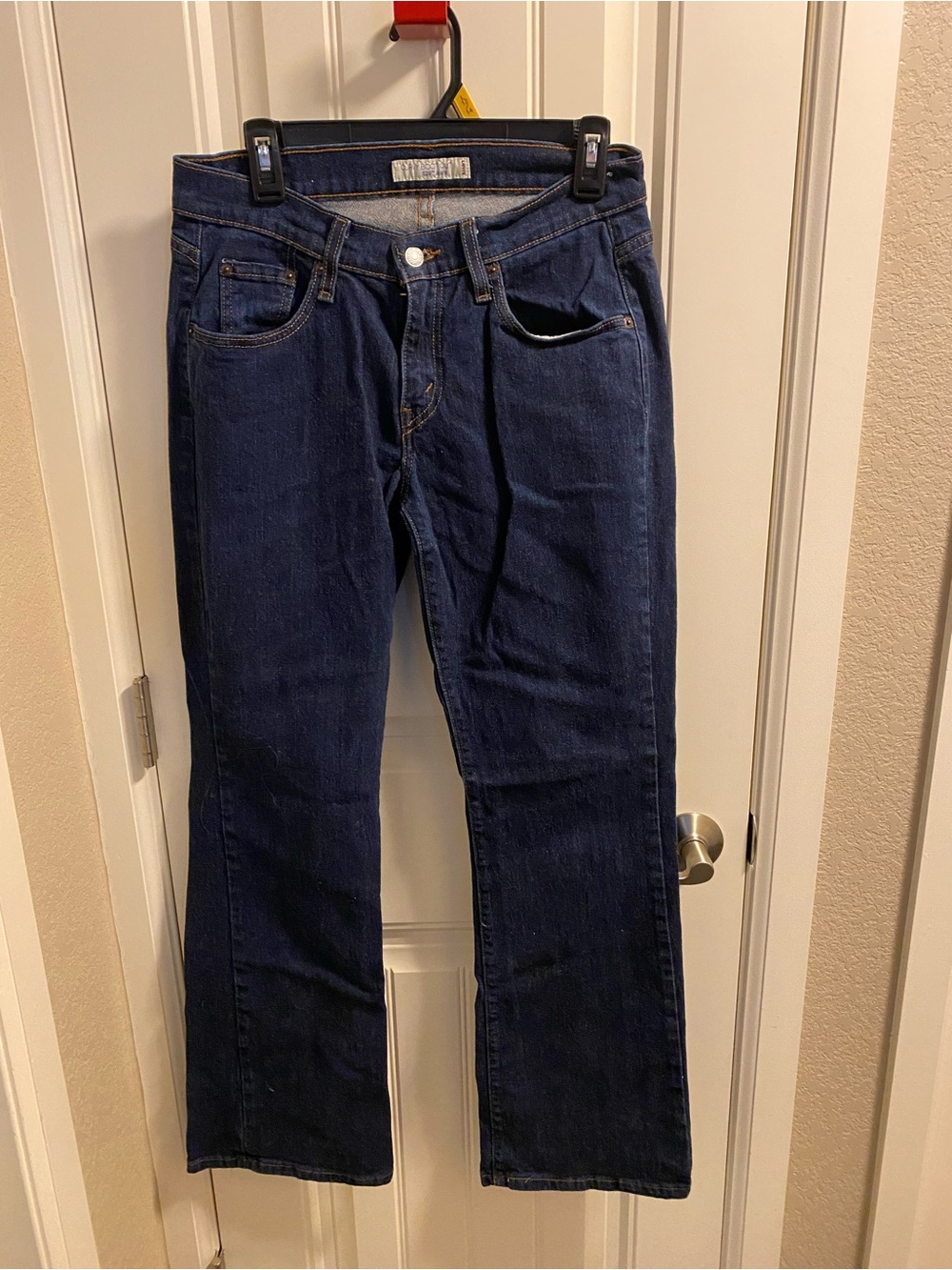 Levis 529 Jeans 10 Curvy Boot Cut Stretch Dark Blue Denim Bootcut 10M Y2K